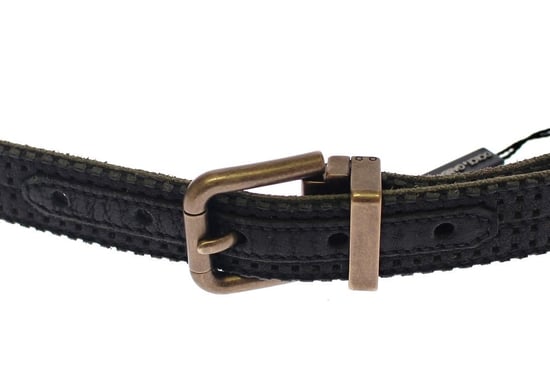 Dolce & Gabbana Blauer Lederlogo-Gürtel - Image 3