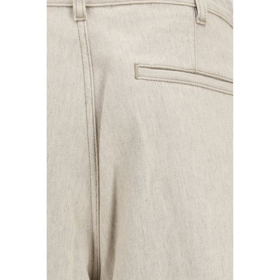 Jacquemus Beigefarbene Baumwoll-Casual-Hose - Image 3