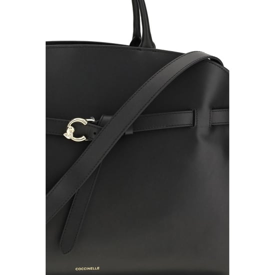 Coccinelle Schwarze Kalbsleder Bos Taurus Handtasche - Image 4