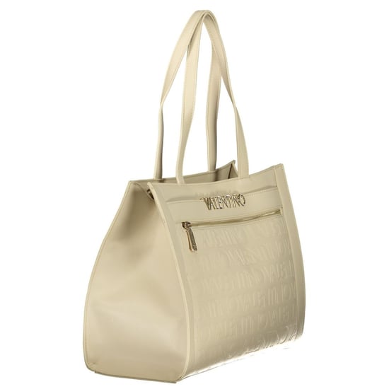 Mario Valentino Beige Polyurethan Damenhandtasche mit mehreren Taschen - Image 3