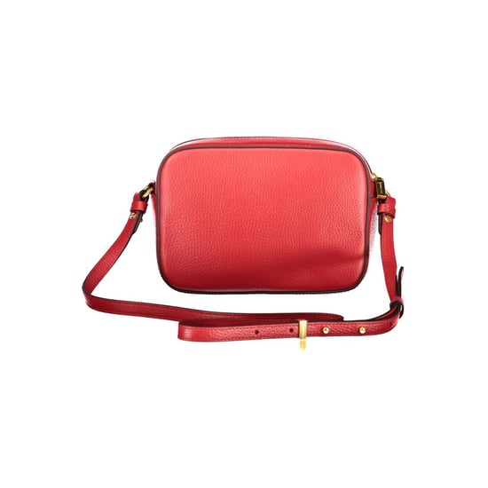 Coccinelle Rosso Leder Damenhandtasche mit verstellbarem Schulterriemen und Taschen - Image 2