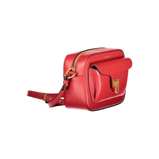 Coccinelle Rosso Leder Damenhandtasche mit verstellbarem Schulterriemen und Taschen - Image 3