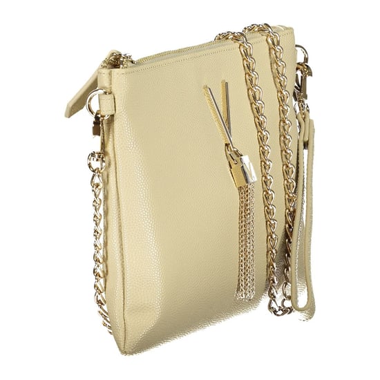 Mario Valentino Beige Polyurethan Damen-Tasche mit abnehmbarem Ketten-Schultergurt - Image 3