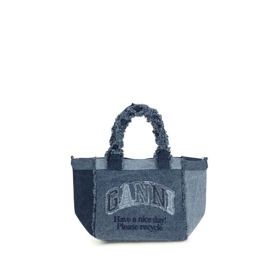 Ganni Blaue Baumwoll-Handtasche - Image 1