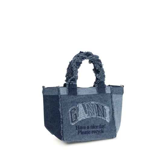 Ganni Blaue Baumwoll-Handtasche - Image 2
