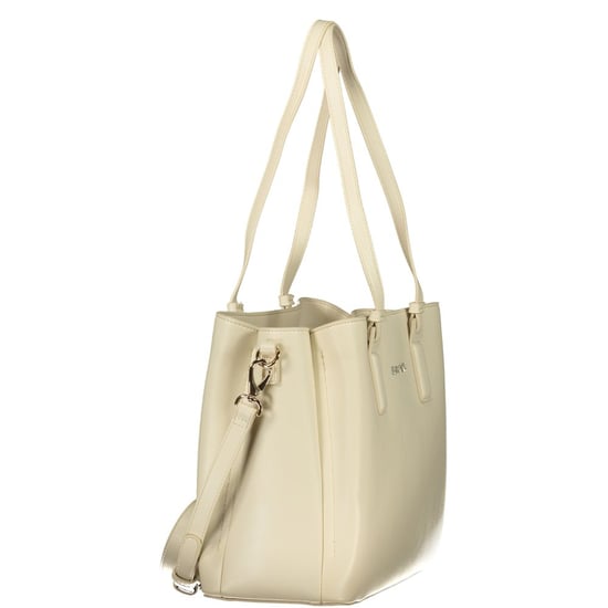 Mario Valentino Beige Polyurethan Damenhandtasche mit verstellbarem Tragegurt und Taschen - Image 3