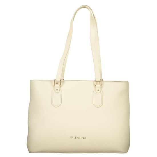 Mario Valentino Beige Polyurethan Damen Schultertasche mit Innenfach - Image 1