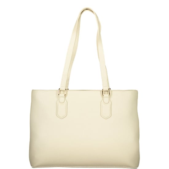 Mario Valentino Beige Polyurethan Damen Schultertasche mit Innenfach - Image 2