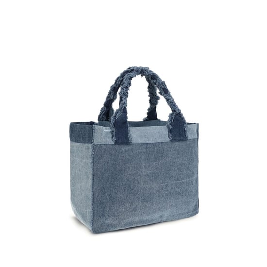 Ganni Blaue Baumwoll-Schultertasche - Image 3