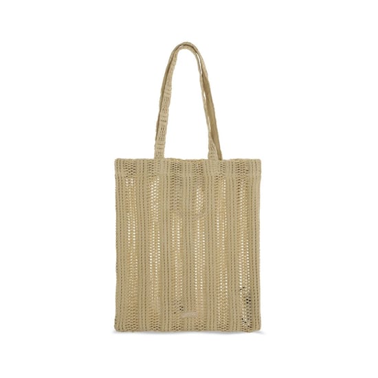 PINKO Beigefarbene Raffia Schultertasche - Image 2