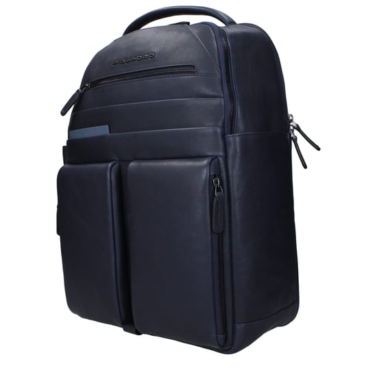 Piquadro Blauer Leder Rucksack - Image 2