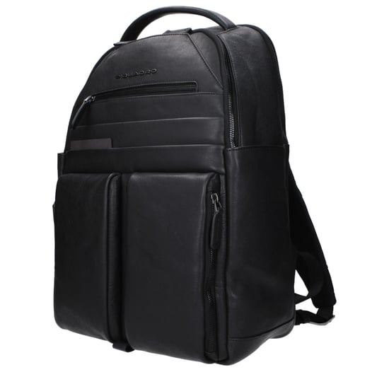 Piquadro Schwarzer Leder-Rucksack - Image 2
