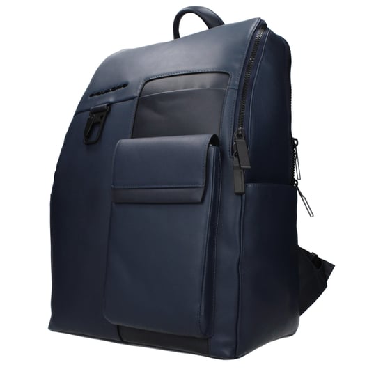 Piquadro Blauer Leder Rucksack - Image 2