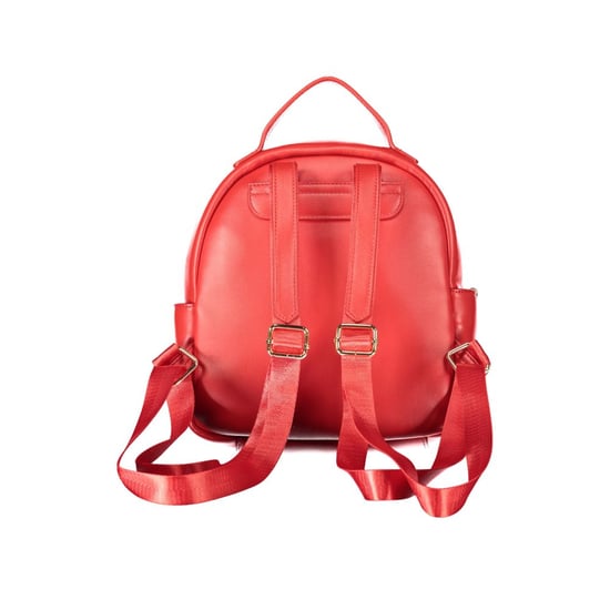 Mario Valentino Rosso Polyurethan Damen Rucksack mit Außentaschen - Image 2