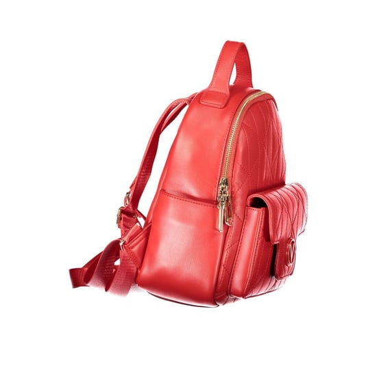 Mario Valentino Rosso Polyurethan Damen Rucksack mit Außentaschen - Image 3
