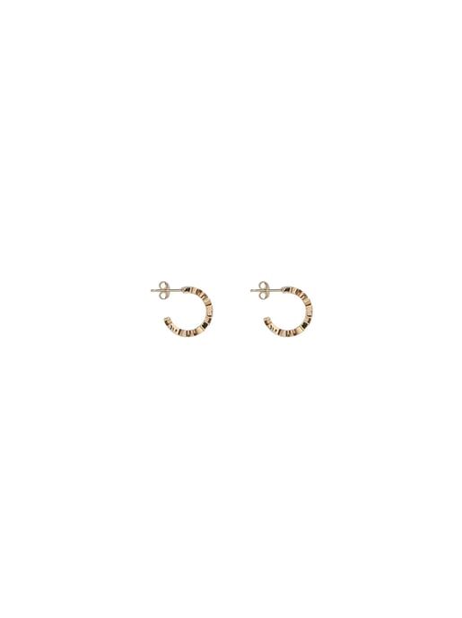 Versace Goldene Messingohrringe - Image 1