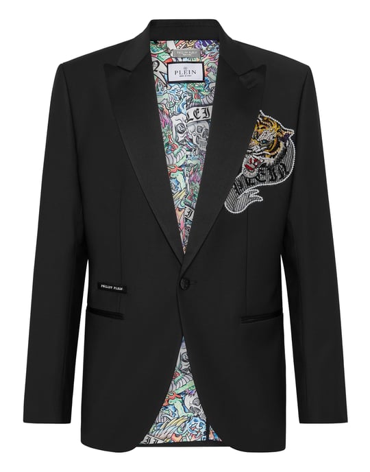 Einknopf-Blazer Slim Fit Tattoo - Image 1