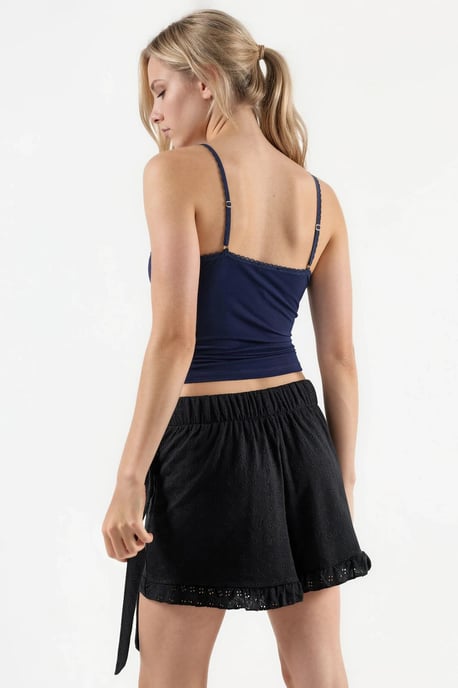 Hochtaillierter bestickter Mini-Shorts-Rock - Image 3
