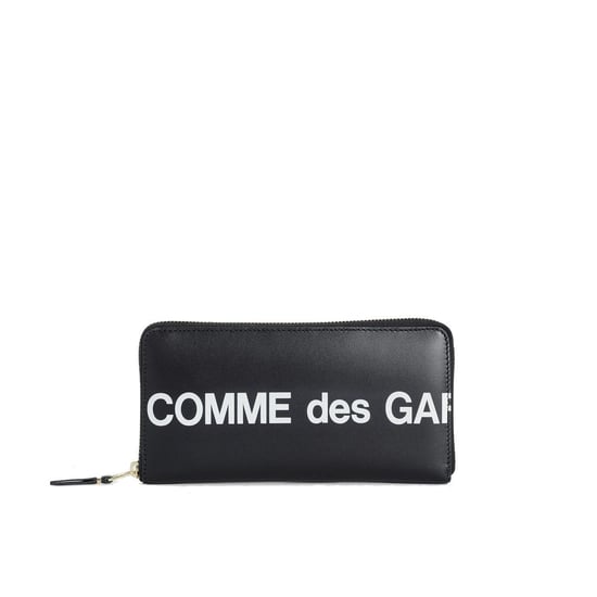 Comme Des Garçons Schwarze Rindsleder Geldbörse - Image 1