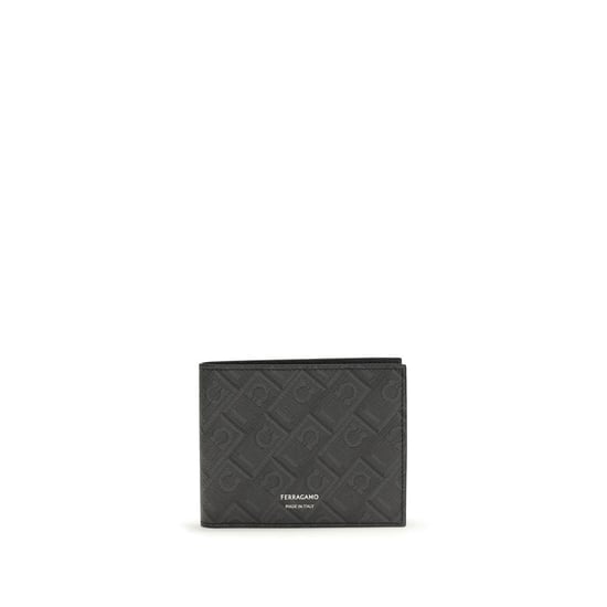Ferragamo Schwarze Kalbsleder Bos Taurus Geldbörse - Image 1