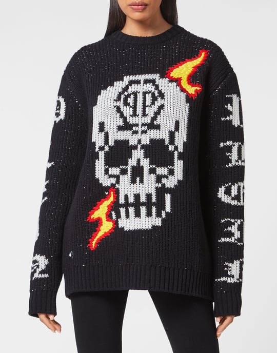 Rundhalspullover Skull - Image 2