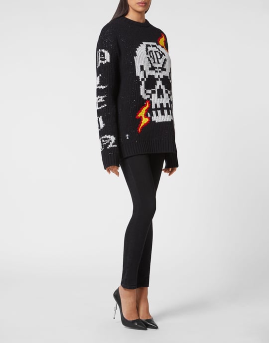 Rundhalspullover Skull - Image 4