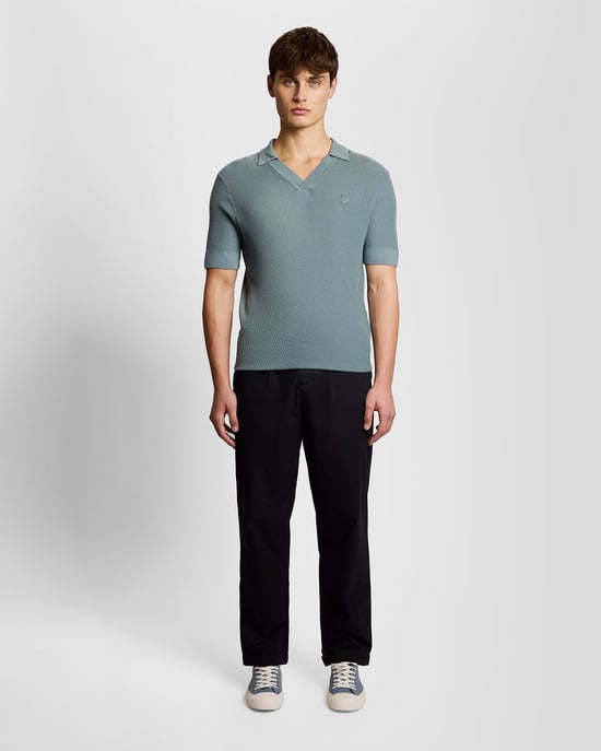 Offenes Kragen Feinstrick Poloshirt - Image 2