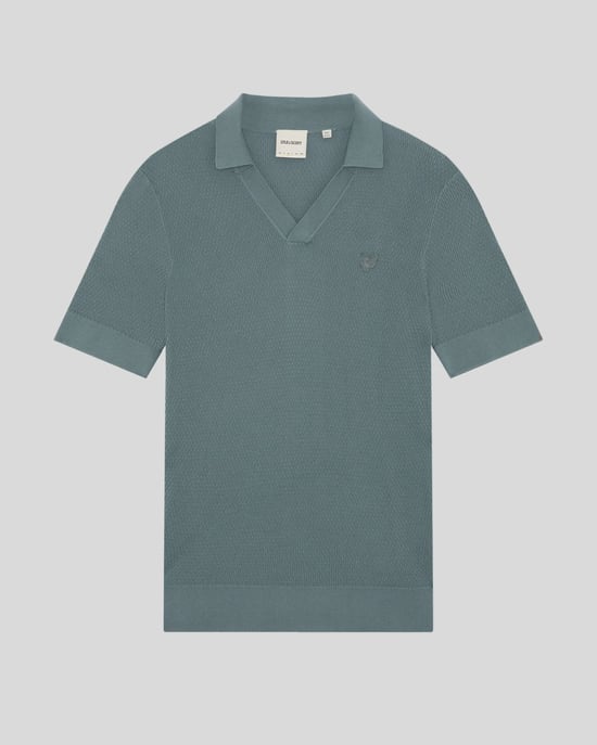 Offenes Kragen Feinstrick Poloshirt - Image 5