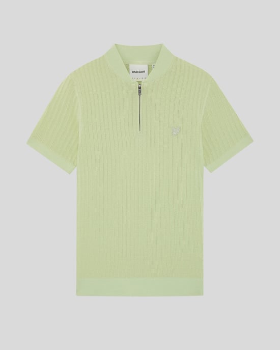 Superfeine Baumwolle 1/4 Zip Strick-Polo - Image 5