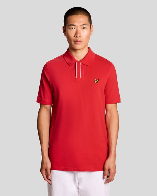Poloshirt mit Besatz am Kragen - Image 1