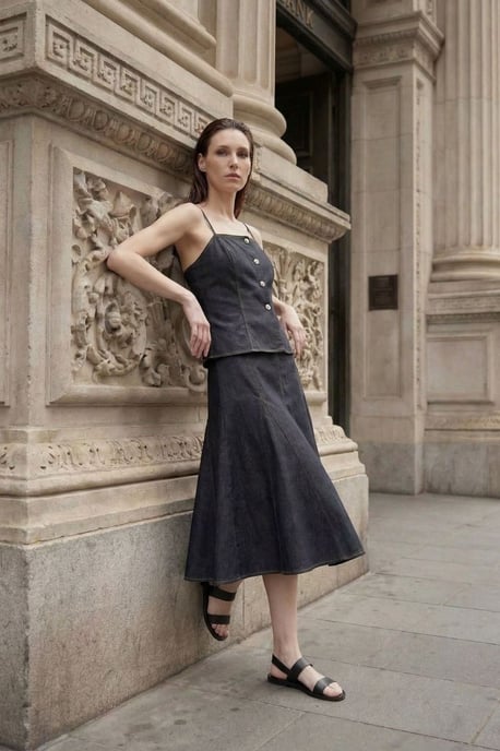 Damen Baumwolle-Lycra Zweiteiliges Ensemble - Image 2