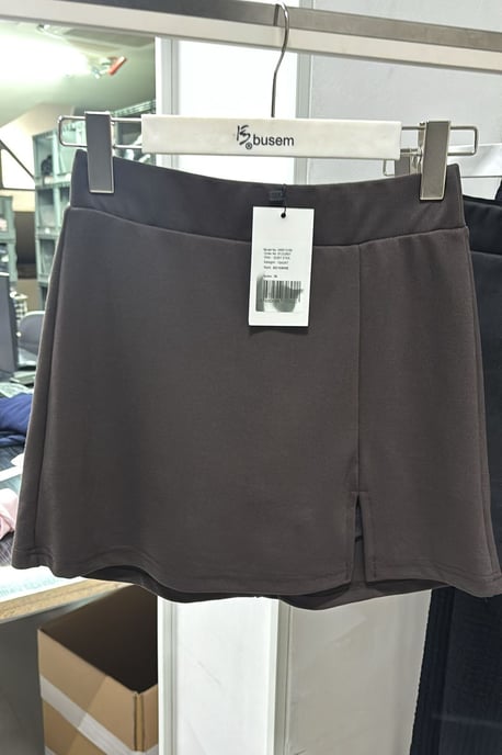 High Waist Mini Skort with Slit - Image 2