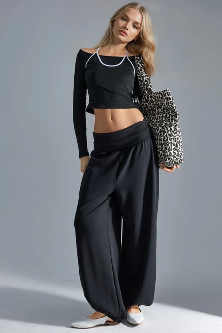 Damen Mid-Waist gerade Pull-On-Hosen - Image 4