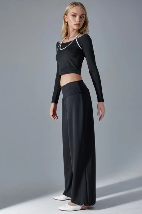 Damen Mid-Waist gerade Pull-On-Hosen - Image 5