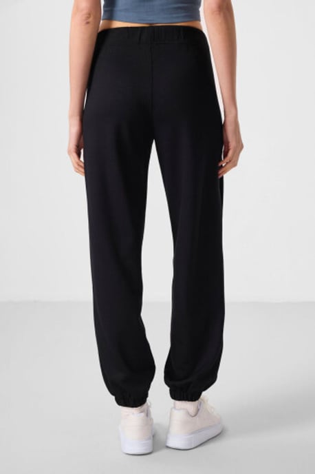 Mittlere Taille Crepe Relaxed Hose mit Tasche - Image 5