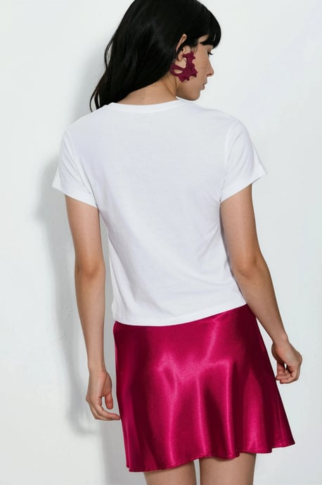 Bedrucktes Crew-Neck Cropped T-Shirt - Image 2
