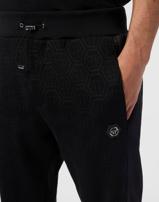 Philipp Plein Composed Jogger Pants Monogram - Schwarz - Image 3