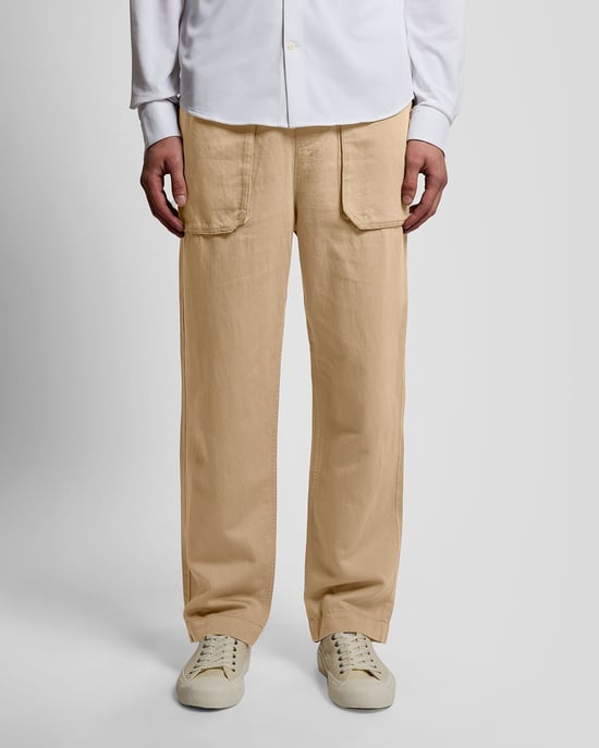 Schlichte Leinenmischung-Hose mit geradem Bein - Image 2