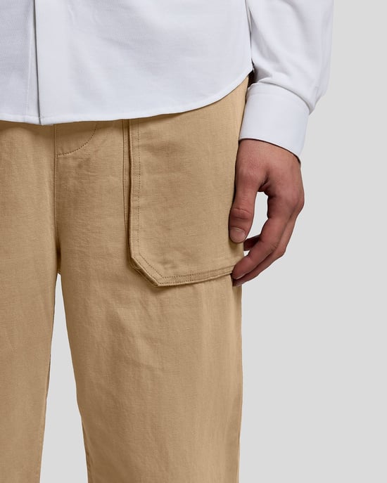 Schlichte Leinenmischung-Hose mit geradem Bein - Image 3