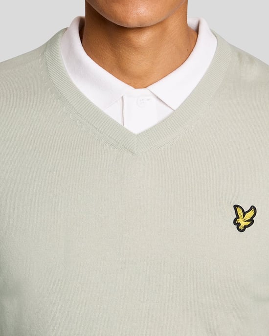 Baumwollmischung V-Ausschnitt Pullover - Image 3