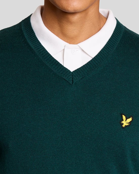 Baumwollmischung V-Ausschnitt Pullover - Image 3