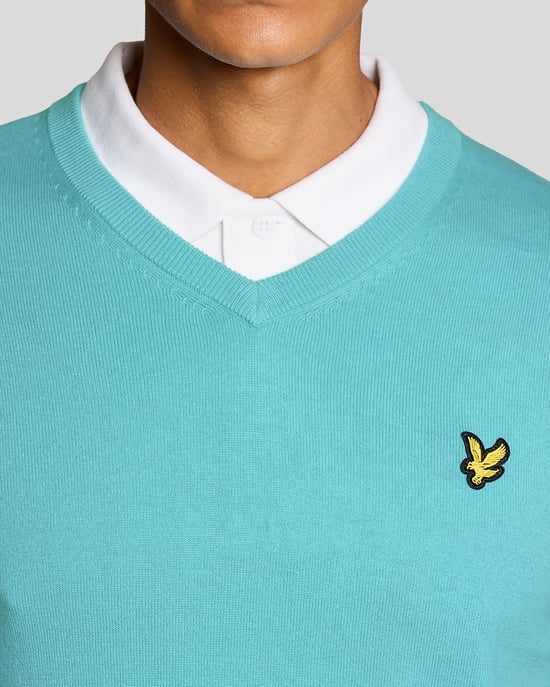 Baumwollmix V-Ausschnitt Pullover - Image 3