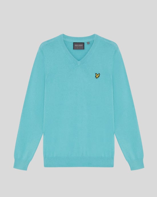 Baumwollmix V-Ausschnitt Pullover - Image 5
