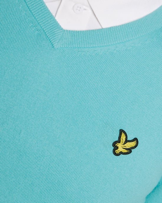 Baumwollmix V-Ausschnitt Pullover - Image 6