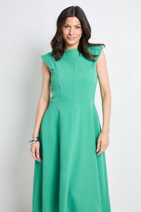 Structured Fit And Flare Midi Dress - Image 2
