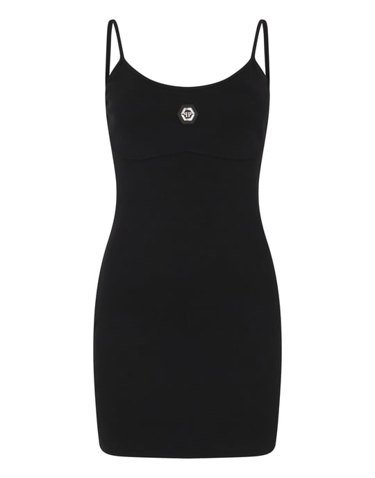 Cotton Rib Short Tank Dress Crystal Hexagon - Image 1