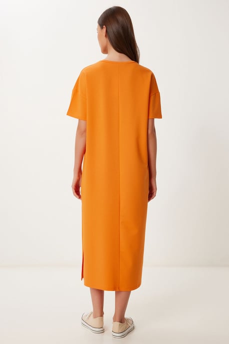 Midi Baumwollkleid mit Schlitz - Image 5