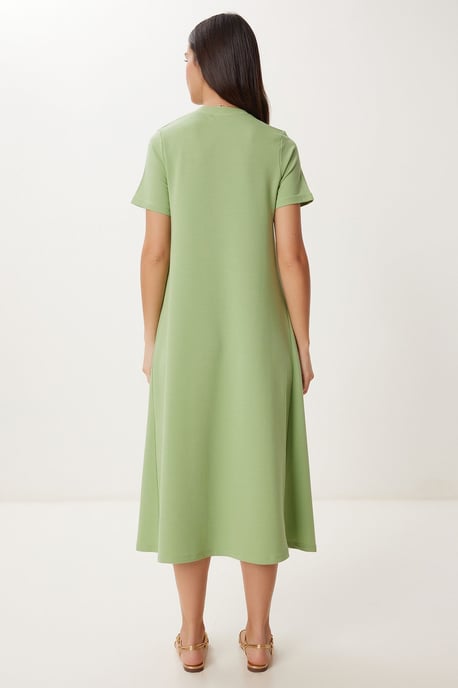 Midikleid mit kurzen Ärmeln und Rundhalsausschnitt - Image 5