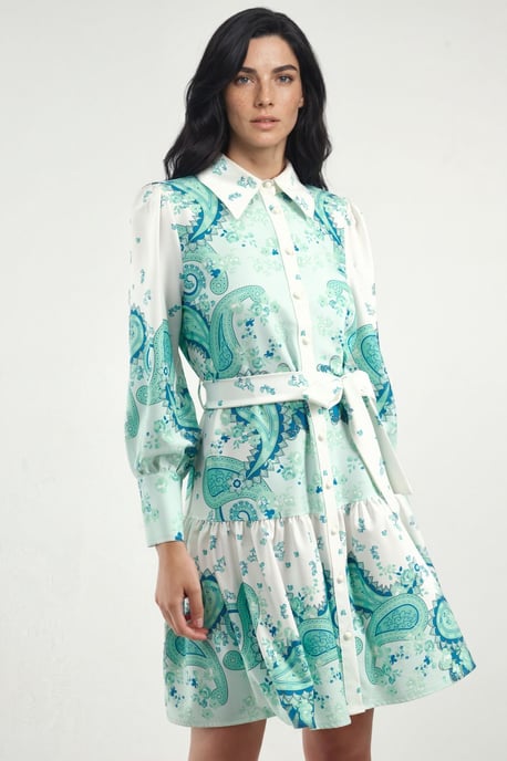 Gemustertes A-Linien-Minikleid - Image 5