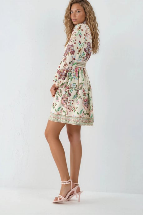 Gemustertes A-Linien-Minikleid - Image 4